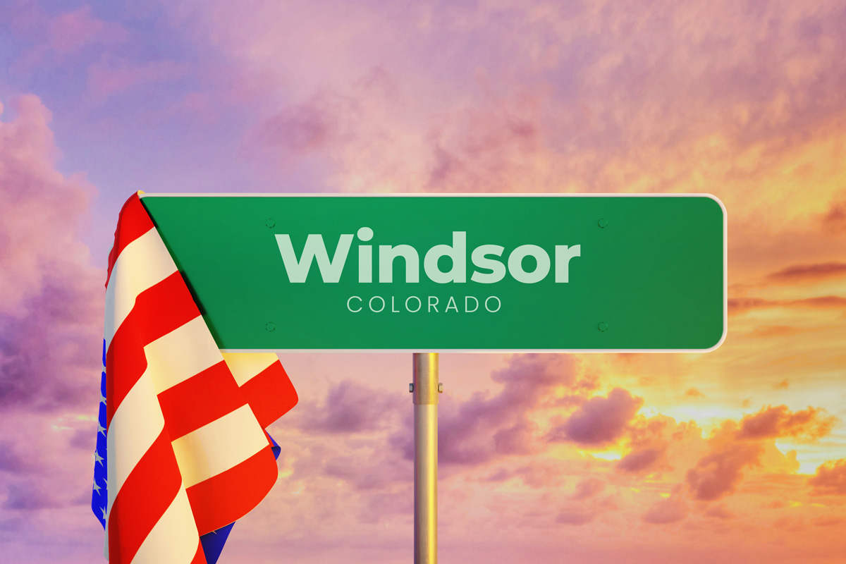 windsor, colorado street sign