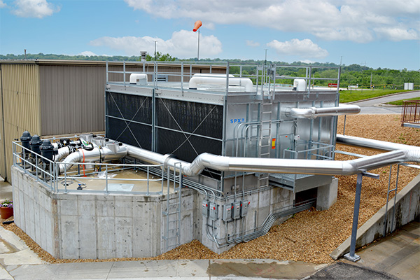 exterior of cooling plant post installation